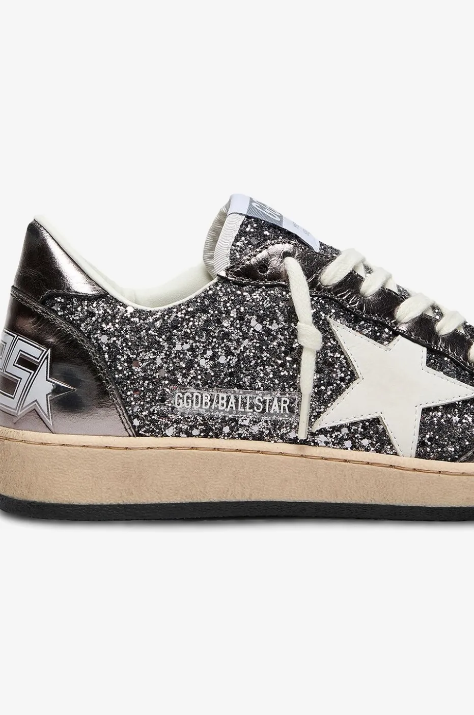 Niedrige Ledersneakers mit Glitzerdetails Ball Star