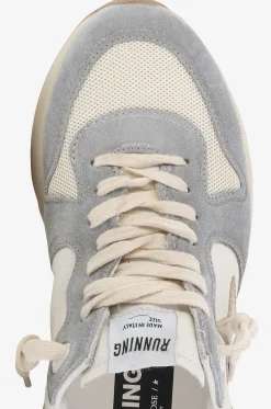 Niedrige Materialmix-Sneakers mit Glitter Running Sole