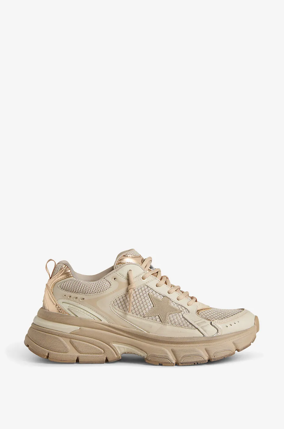 Niedrige Mesh- und Ledersneakers Lightstar