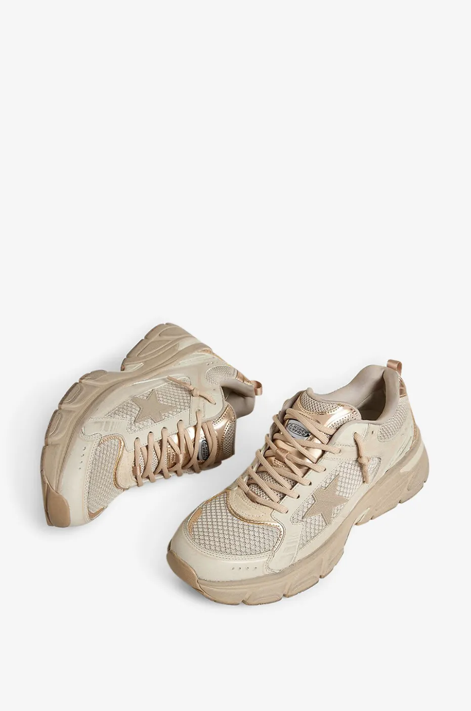 Niedrige Mesh- und Ledersneakers Lightstar
