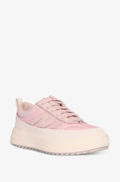 Niedrige Nylon- und Ledersneakers Moncler Altive