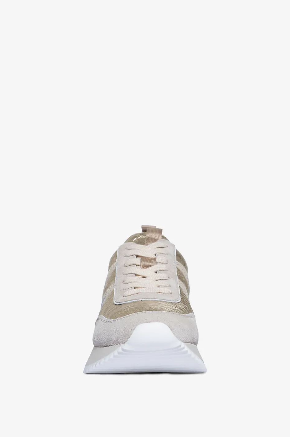 Niedrige rissige goldene Sneakers Pacey