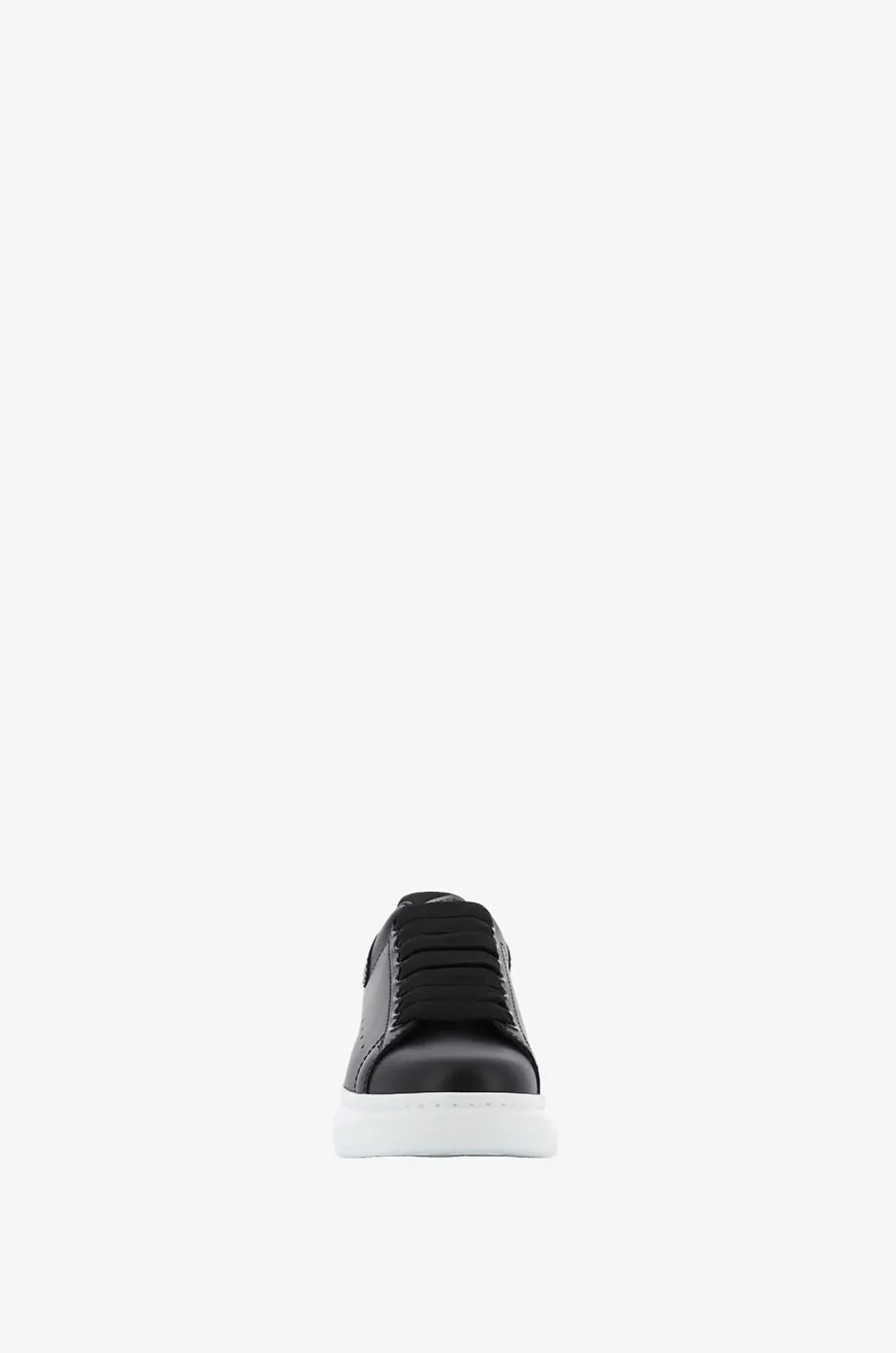 Niedrige Schnürsneakers aus Glattleder Oversized