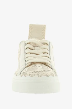 Niedrige Schnürsneakers aus Spitze Lauren