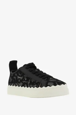 Niedrige Schnürsneakers aus Spitze Lauren