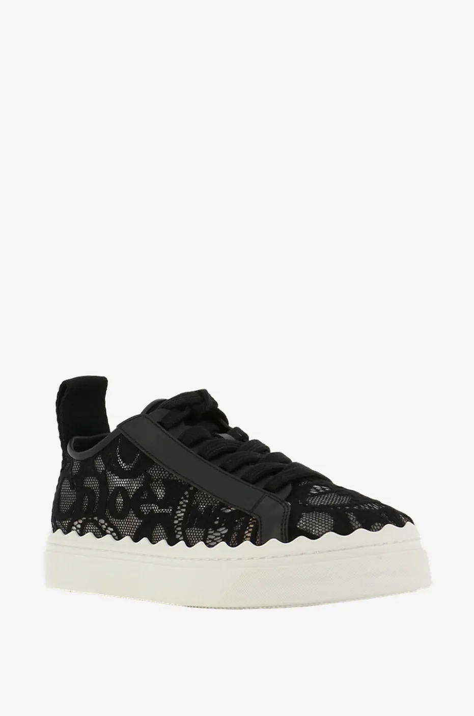 Niedrige Schnürsneakers aus Spitze Lauren