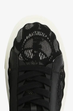 Niedrige Schnürsneakers aus Spitze Lauren