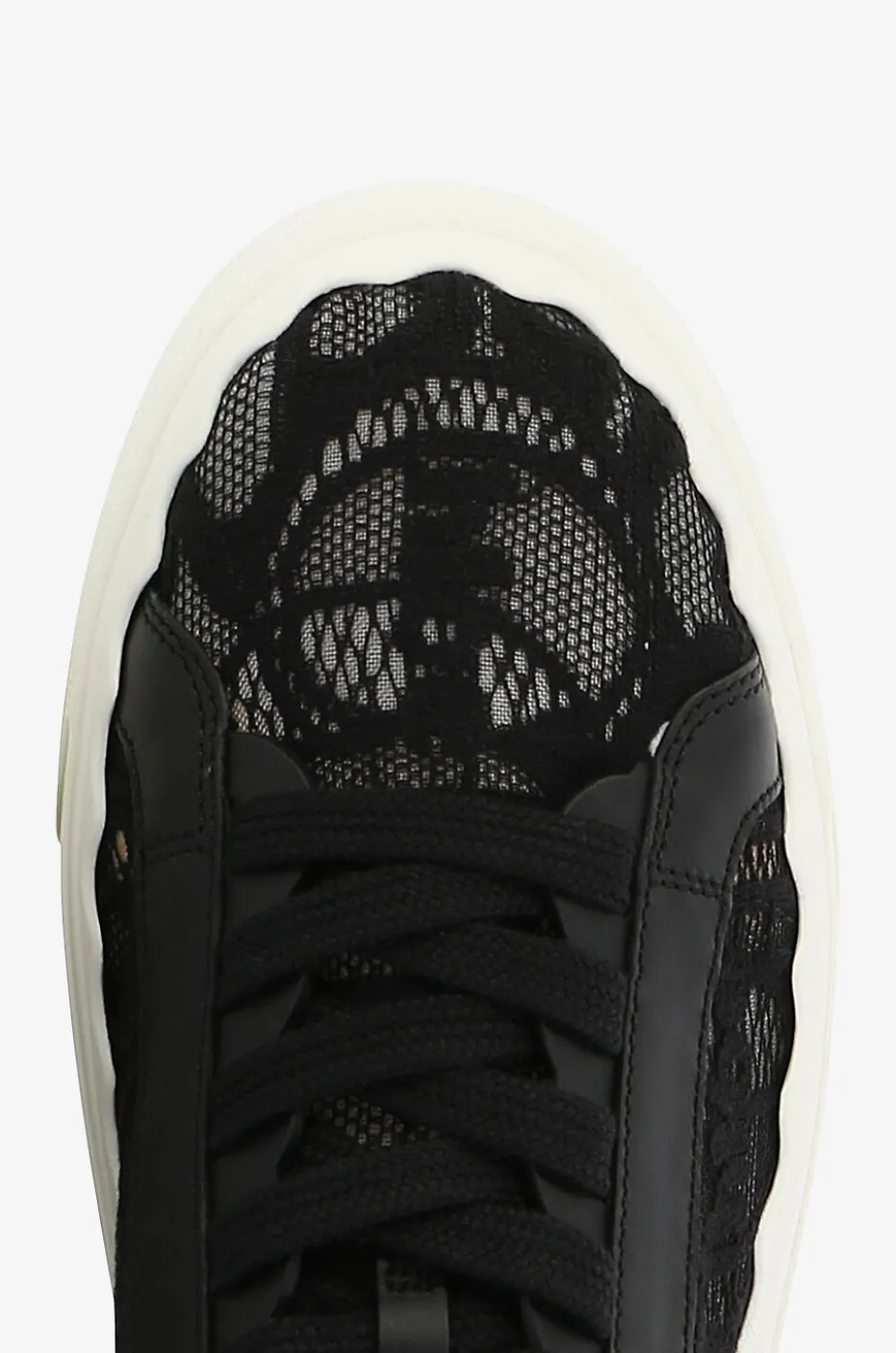 Niedrige Schnürsneakers aus Spitze Lauren