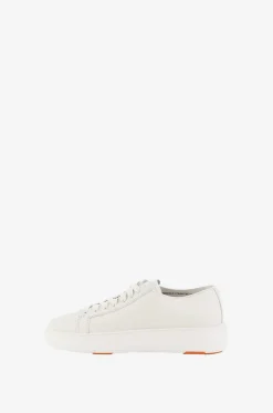 Niedrige Schnürsneakers aus Leder