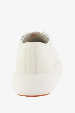 Niedrige Schnürsneakers aus Leder