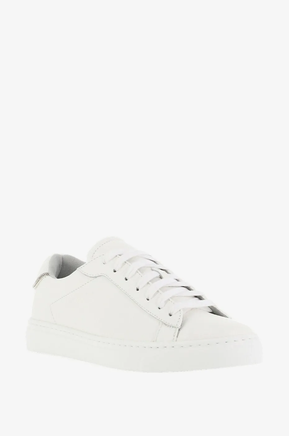 Niedrige Schnürsneakers aus genarbtem Leder Dalila