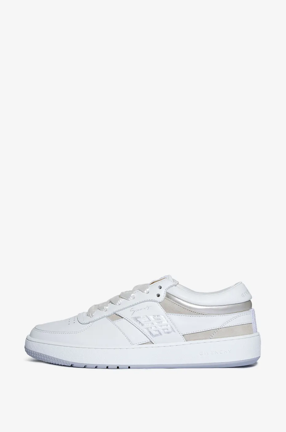 Niedrige Schnürsneakers aus Glatt- und Wildleder 4G