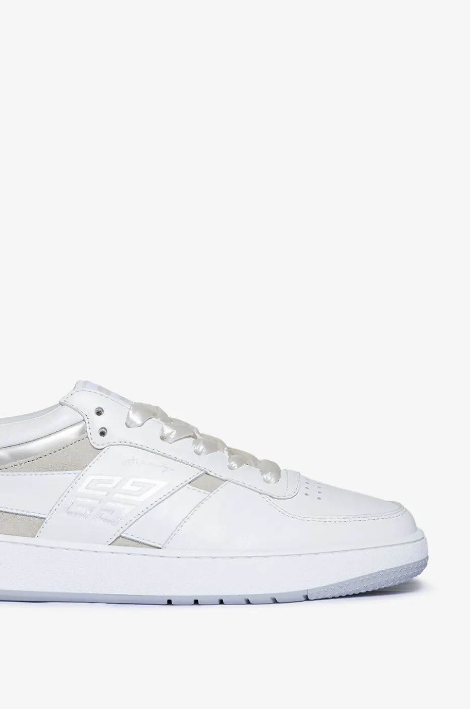 Niedrige Schnürsneakers aus Glatt- und Wildleder 4G