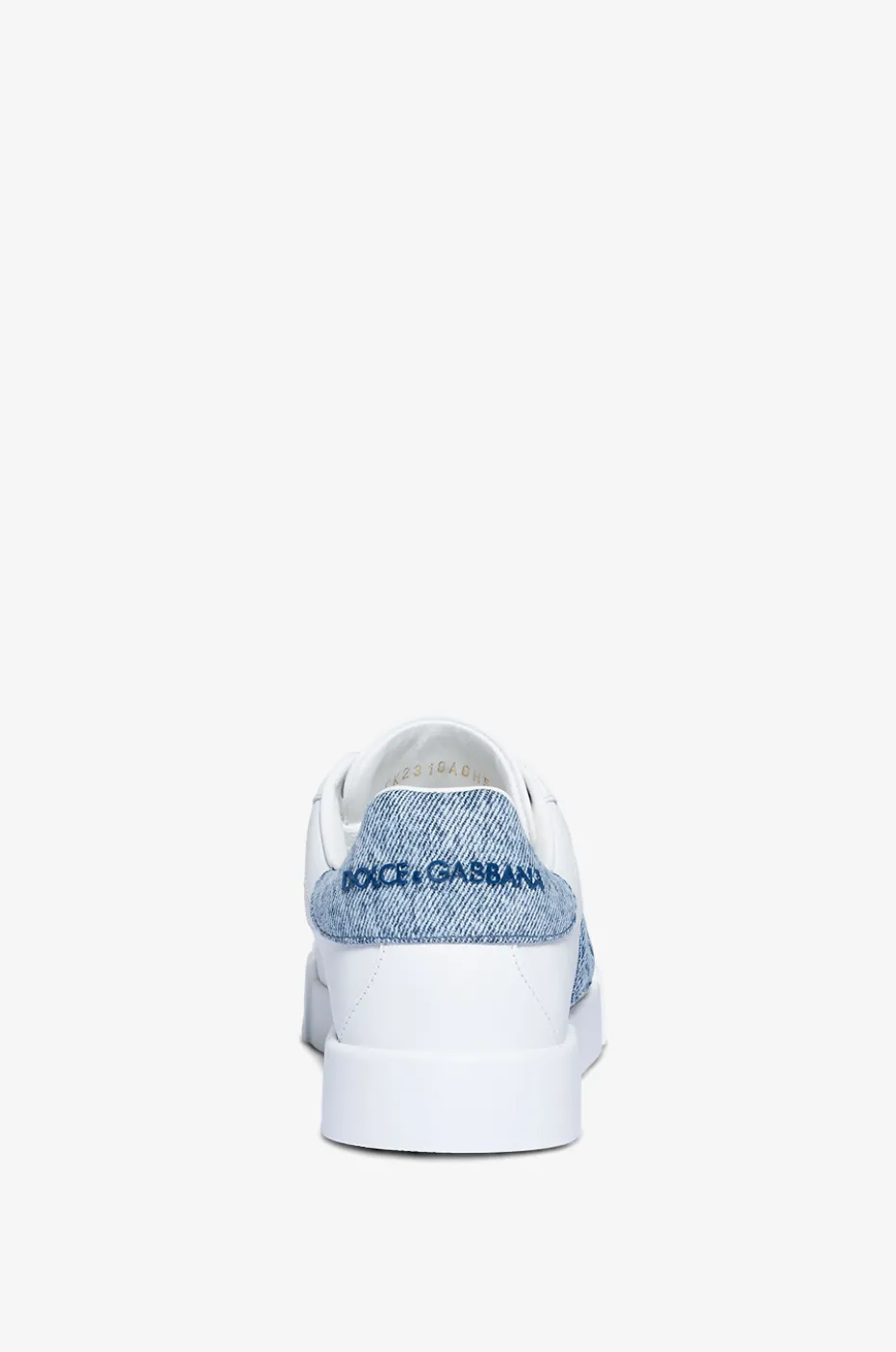 Niedrige Schnürsneakers aus Leder und Denim Portofino Light
