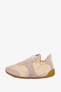 Niedrige Schnürsneakers aus Nylon und Wildleder Kick