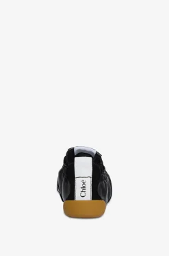 Niedrige Schnürsneakers aus Leder und Wildleder Kick