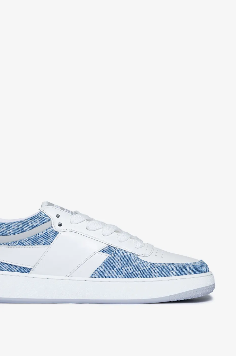 Niedrige Sneakers aus Denim und Leder 4G