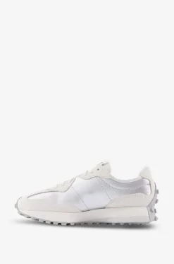 Niedrige Sneakers aus Leder und Metallic-Wildleder W 327 Glimmer
