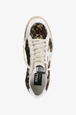 Niedrige Sneakers aus Leo-Kalbshaarleder Ball Star