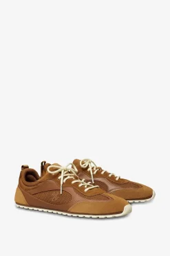 Niedrige Sneakers aus Wildleder und Mesh Field