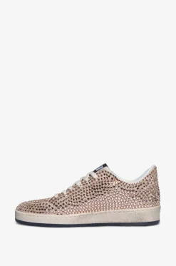 Niedrige Sneakers mit Kristallen Ball Star