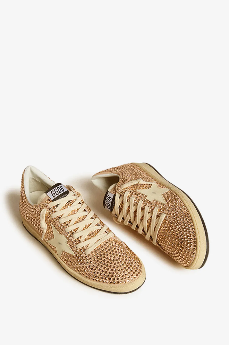 Niedrige Sneakers mit Kristallen Ball Star