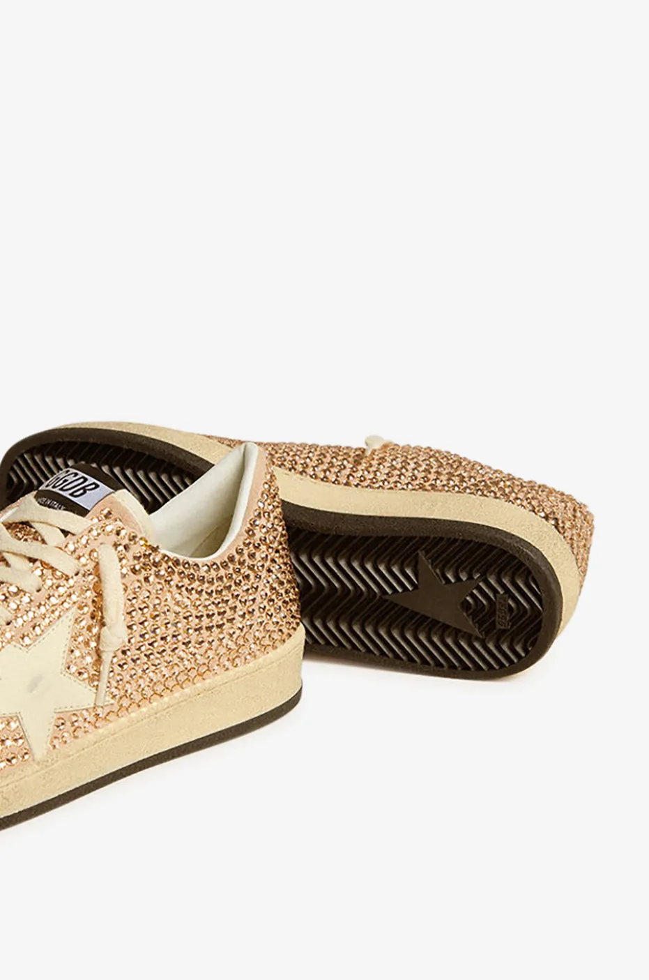 Niedrige Sneakers mit Kristallen Ball Star