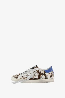 Niedrige Sneakers mit Leoparden- un d Blütenprint Super-Star
