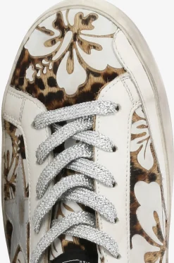 Niedrige Sneakers mit Leoparden- un d Blütenprint Super-Star