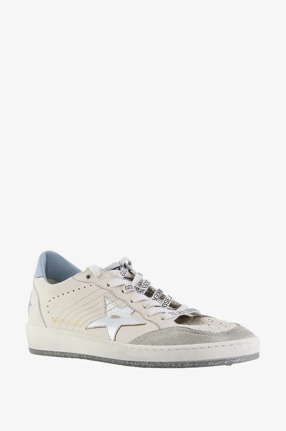 Niedrige Sneakers mit Silberstern und Glittersohle Ball Star