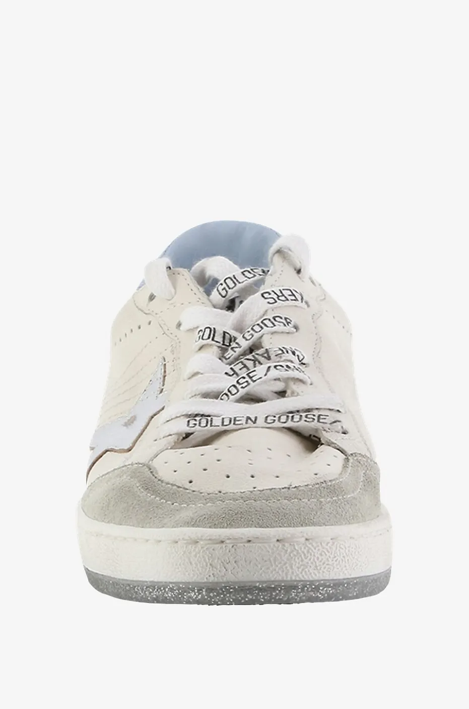 Niedrige Sneakers mit Silberstern und Glittersohle Ball Star