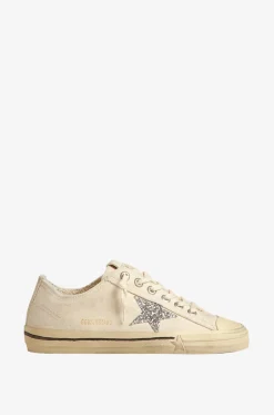 Niedrige Stoffsneakers mit Glitter V-Star