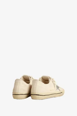 Niedrige Stoffsneakers mit Glitter V-Star