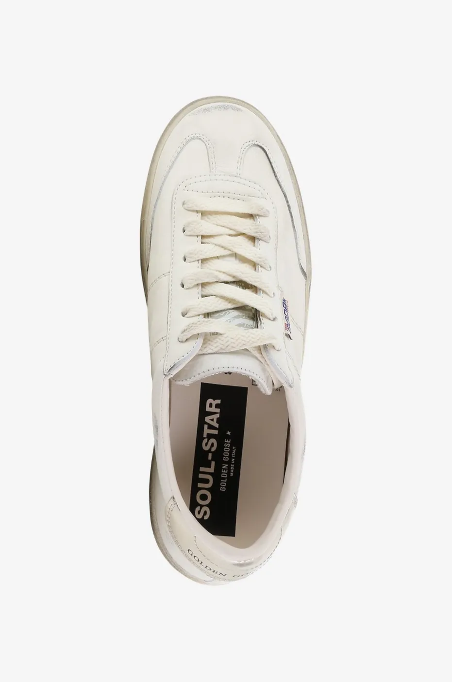 Niedrige Used-Look-Nappaledersneakers mit Platindetail Soul Star