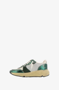 Niedrige Used-Look-Sneakers mit Metallic-Details Running Sole
