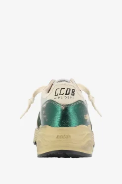 Niedrige Used-Look-Sneakers mit Metallic-Details Running Sole