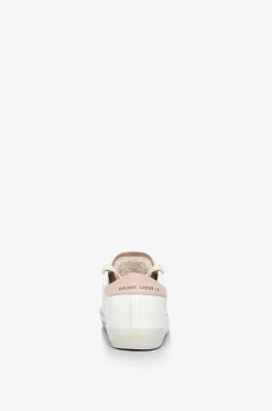 Niedrige Wild- und Glattledersneakers mit Glitterstern Super-Star