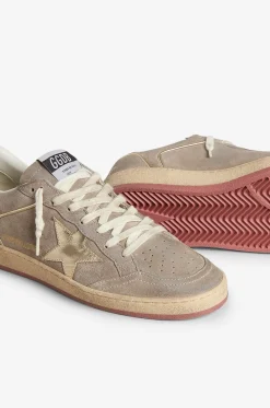 Niedrige Wildledersneakers mit silbernem Stern Ball Star Double Quarter
