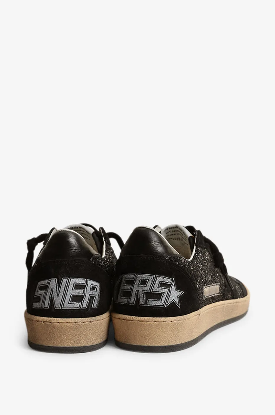 Niedrige Wildledersneakers mit Glitter Ball Star