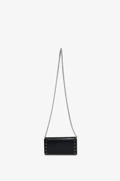 Nietenbesetzte Brieftasche mit Kettengurt aus Kunstwildleder Falabella Continental