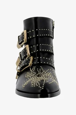 Nietenbesetzte Stiefeletten aus Kalbsleder Susanna 45