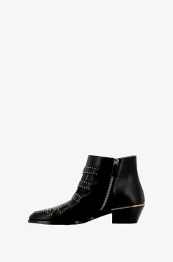 Nietenbesetzte Stiefeletten aus Kalbsleder Susanna 45
