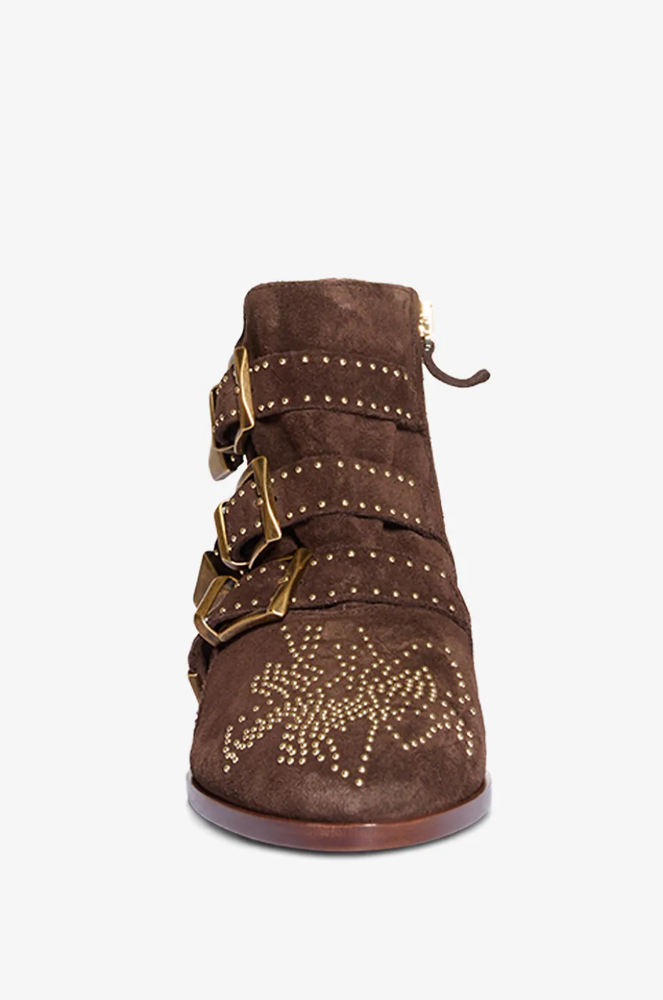 Nietenbesetzte Wildlederstiefeletten Susanna 40