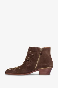 Nietenbesetzte Wildlederstiefeletten Susanna 40