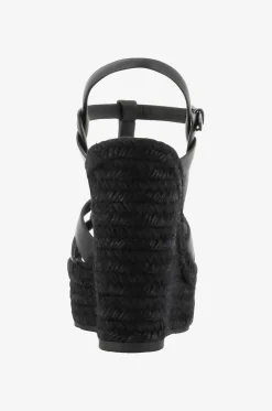 Offene Keilespadrilles aus Leder Tribute 85