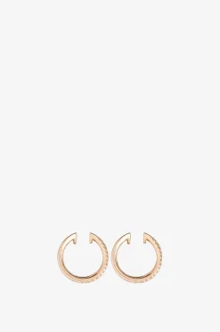 Ohr-Cuff mit drei Ringen aus Roségold und Diamanten