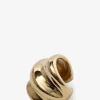 Ohrklammer aus goldenem Silber Wave Cuff