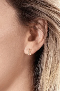 Ohrstecker für das linke Ohr aus Roségold und Diamanten Charlie