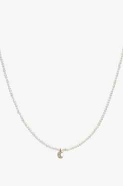 Perlenkette mit Gold-Mond mit Diamanten Baby Potato