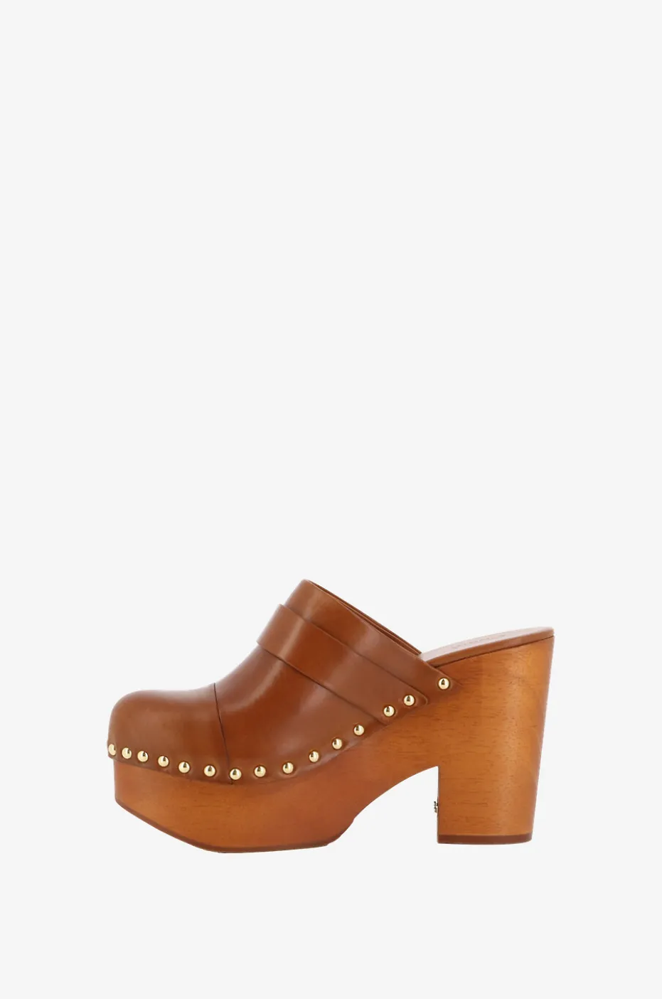 Plateau-Clogs aus Glattleder Jeannette